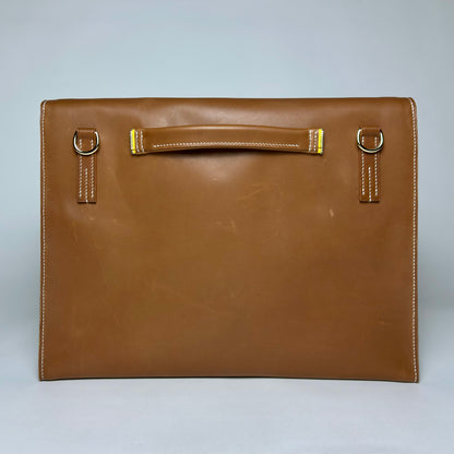 item no 10. yellow zipper briefcase